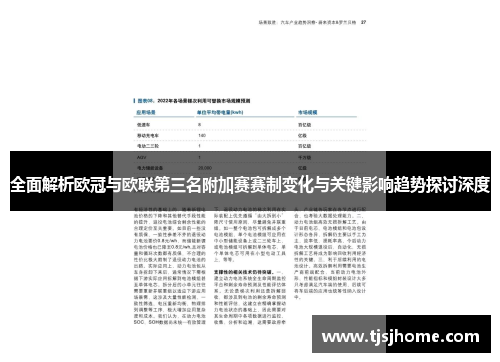 全面解析欧冠与欧联第三名附加赛赛制变化与关键影响趋势探讨深度 全面解析欧冠与欧联第三名附加赛赛制变化与关键影响趋势探讨深度